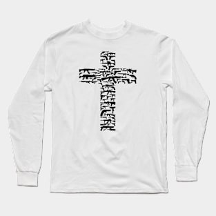 Cross made of guns, black Long Sleeve T-Shirt